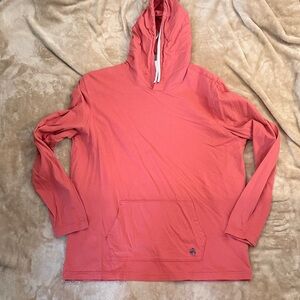 Brooks Brothers Washed Red Hooded Long Sleeve T-Shirt